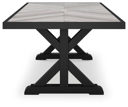 Beachcroft RECT Dining Table w/UMB OPT