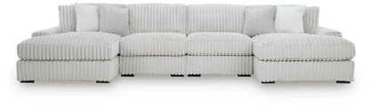 Stupendous 4-Piece Sectional with Double Chaise