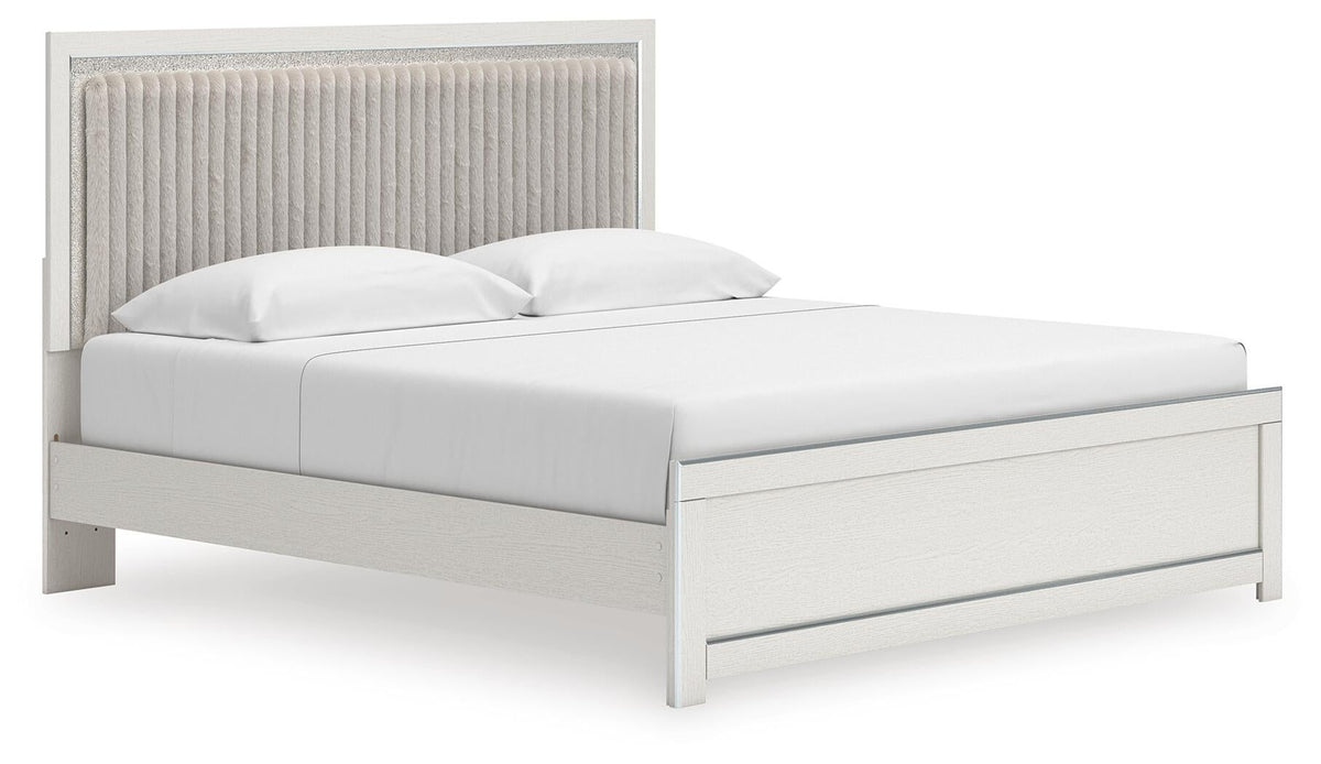Zuraleus King Upholstered Panel Platform Bed