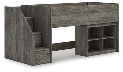 Frandern Twin Loft  Bed with Bookcase Storage
