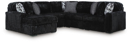 Midnight-Madness 5-Piece Sectional with Chaise