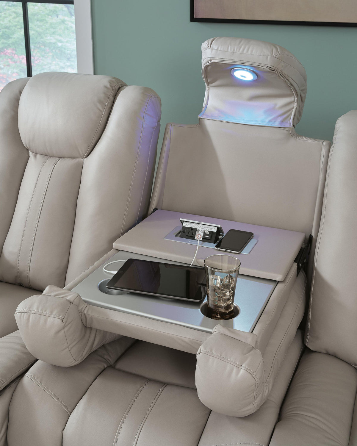 Elevate Edges REC Sofa w/Drop Down Table