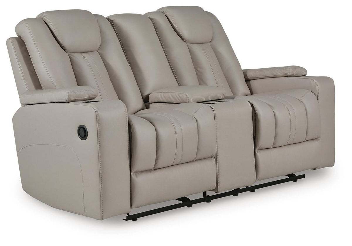 Elevate Edges Glider REC Loveseat w/Console
