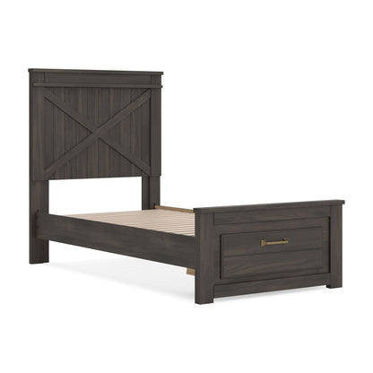 Vonitta Bay Twin Panel Platform Storage Bed