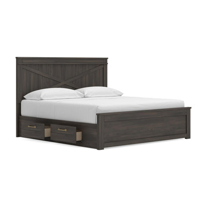 Vonitta Bay King Panel Platform Bed with Storage
