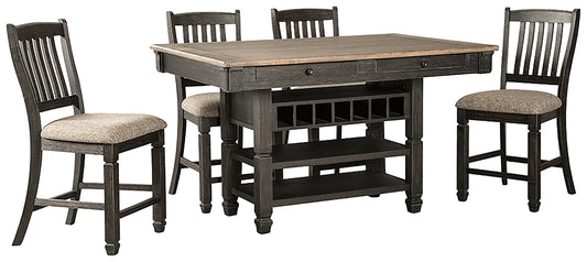 Tyler Creek Counter Height Dining Table and 4 Barstools