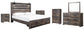 Drystan King Panel Bed with Storage with Mirrored Dresser, Chest and 2 Nightstands