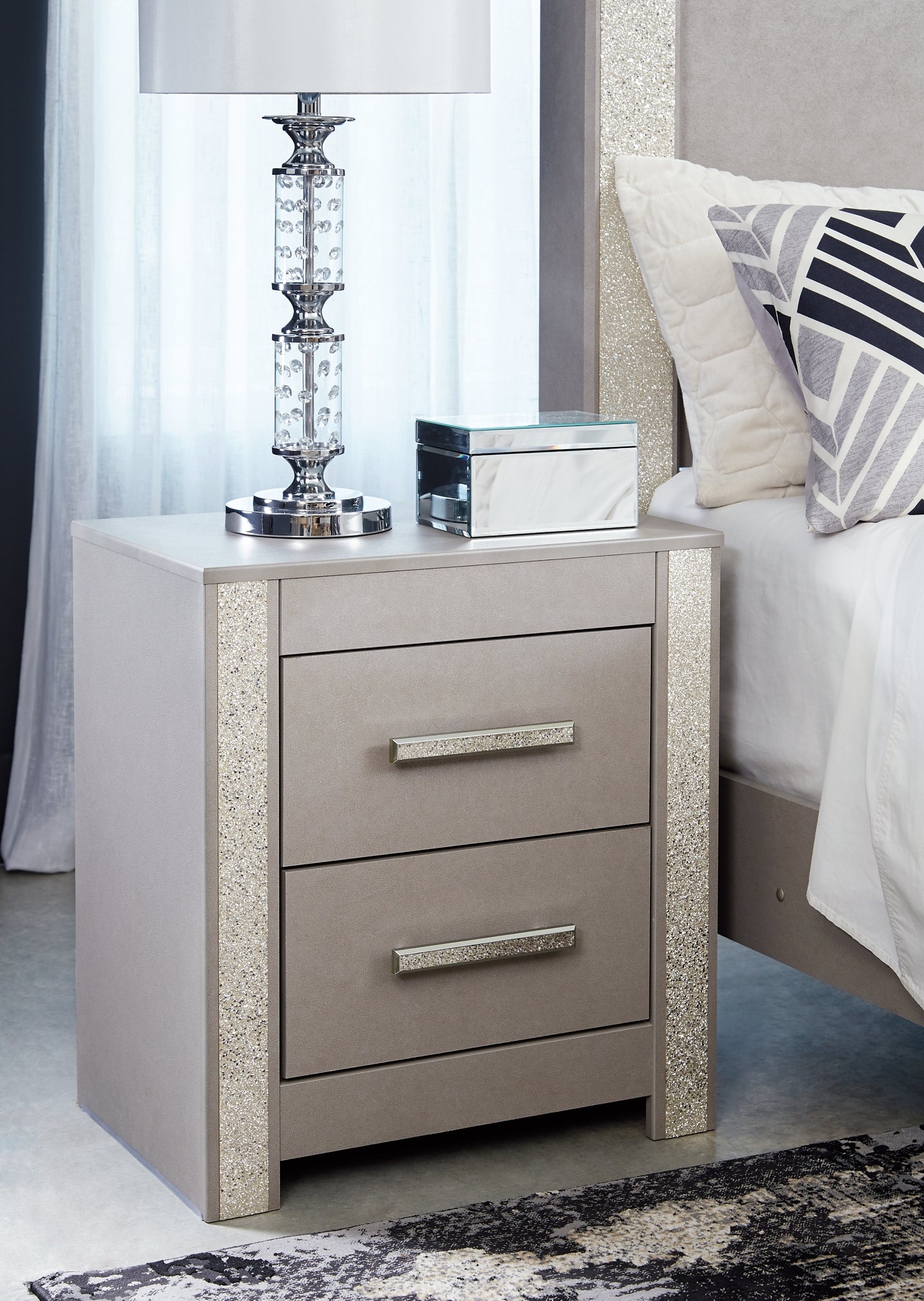 Surancha Two Drawer Night Stand