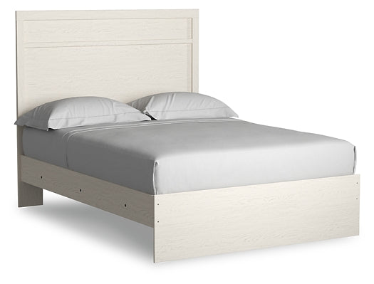 Stelsie Full Panel Bed with Mirrored Dresser