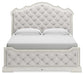 Arlendyne King Upholstered Bed with Mirrored Dresser