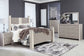 Surancha Queen Poster Bed with Mirrored Dresser, Chest and 2 Nightstands