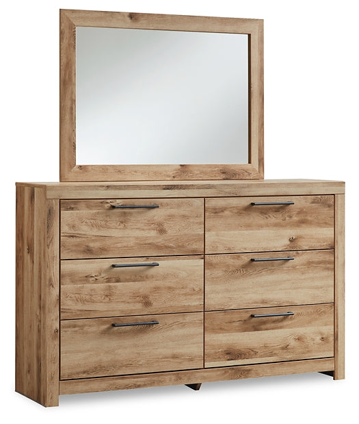 Hyanna Twin Panel Bed with Storage with Mirrored Dresser, Chest and 2 Nightstands