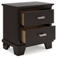 Covetown Two Drawer Night Stand